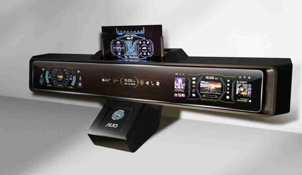 彩运网Micro LED沉浸式车舱显示方案结合 可卷式、、可伸缩的Micro LED应用并可呈现不同的质感纹路，，，，展现人性化设计