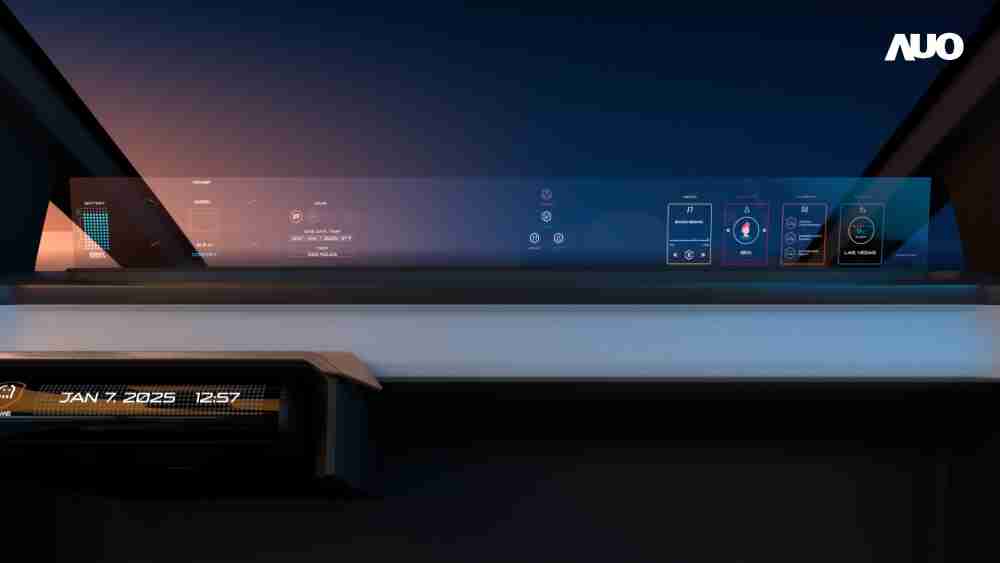 彩运网无界透明显示接口(Horizon Image Glass)透过车运算方案整合仪表板、、中控台及副驾显示器，，，一体式全景呈现，，提供乘用者清晰的前方视野、、、行车必要信息与娱乐功能