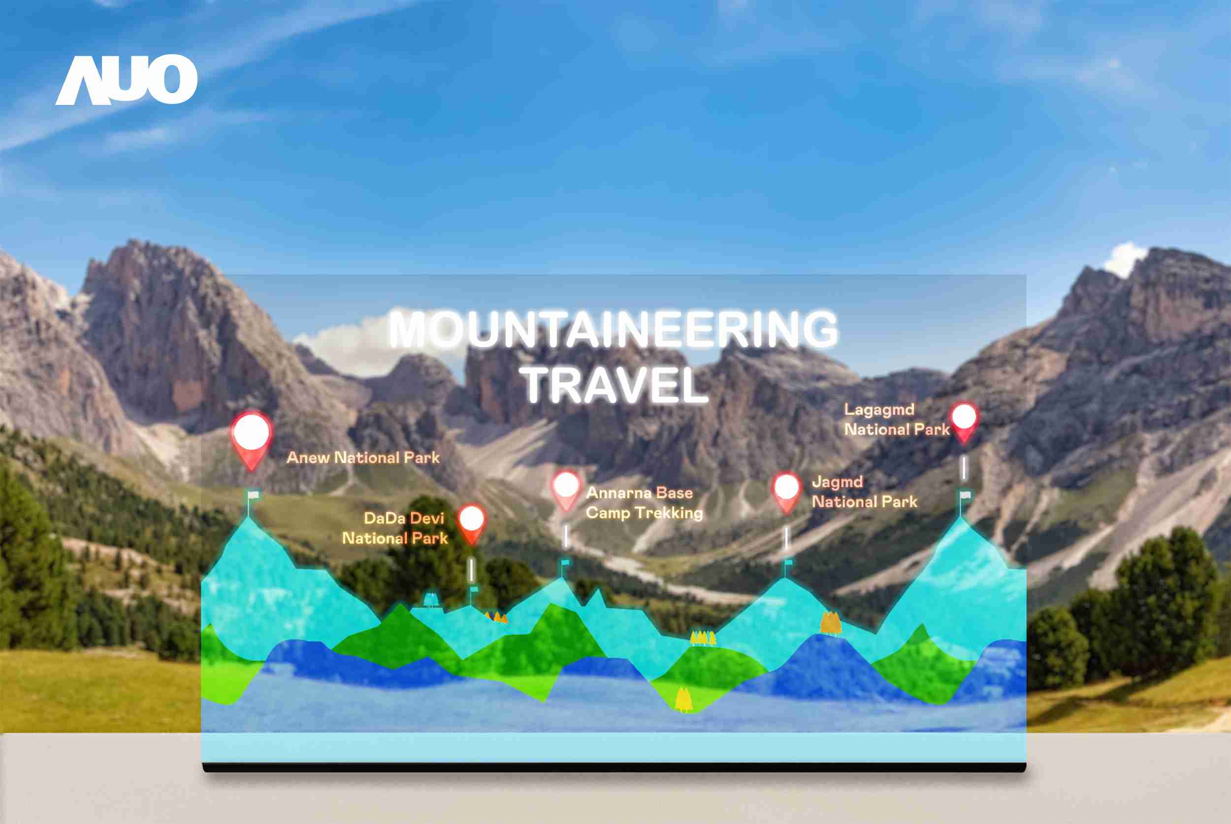 彩运网展示全球单片尺寸最大(*)42吋透明Micro LED显示器拼接而成的〝64吋透明Micro LED显示器〞，，，，具备高透明度、、1,000 nits高亮度、、、广色域、、、采用三边无边框的无缝拼接等多重特色，，，，呈现超高清、、、细腻画质而不遮挡后方视觉，，满足层峰需求，，可广泛运用于零售、、艺术展览或商业空间等场域